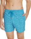 Vilebrequin Moorea Mid-length Printed Swim Shorts In Blue