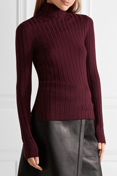 Shop Acne Studios Corina Ribbed Merino Wool-blend Turtleneck Sweater