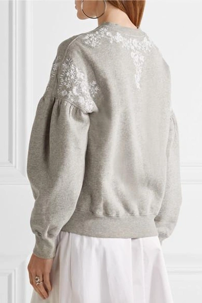 Shop Ulla Johnson Judith Embroidered Cotton-jersey Sweatshirt