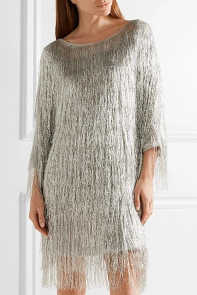 Shop Rachel Zoe Ballina Metallic Fringed Mini Dress