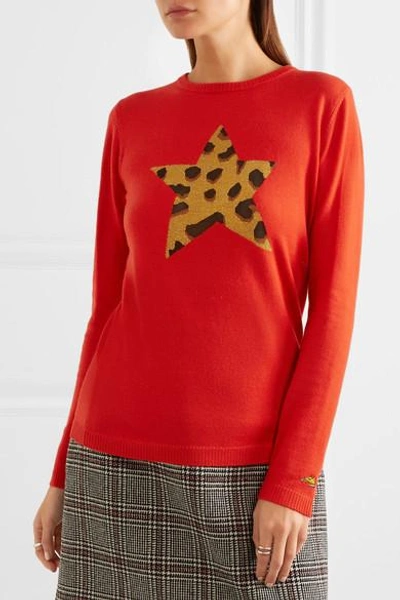 Shop Bella Freud Iggy Leopard Wool-blend Sweater