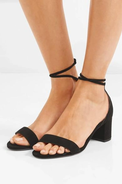 Shop Aquazzura City Suede Sandals