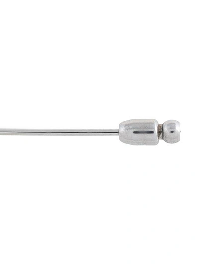 Shop Kasun London Orb Lapel Pin In Metallic
