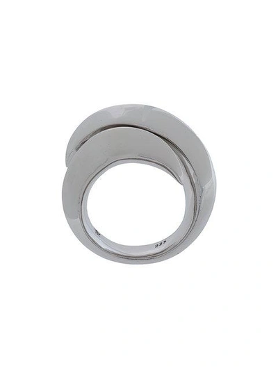Shop Kasun London Claw Ring In Grey