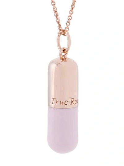 Shop True Rocks Large Pill Pendant Necklace - Metallic