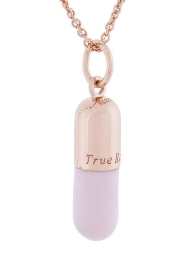 Shop True Rocks Small Pill Pendant Necklace - Metallic