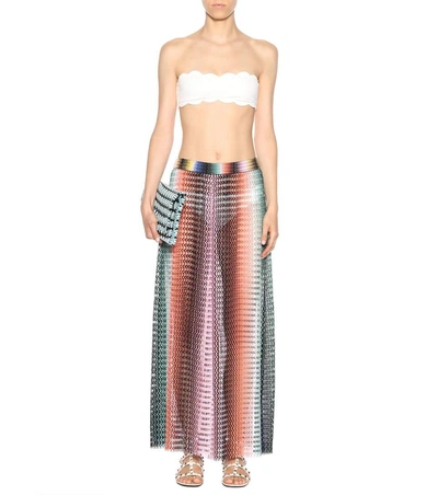 Shop Missoni Striped Skirt In Llack Multi