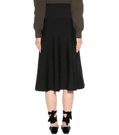 Shop The Row Alessia Wool-blend Skirt In Llack