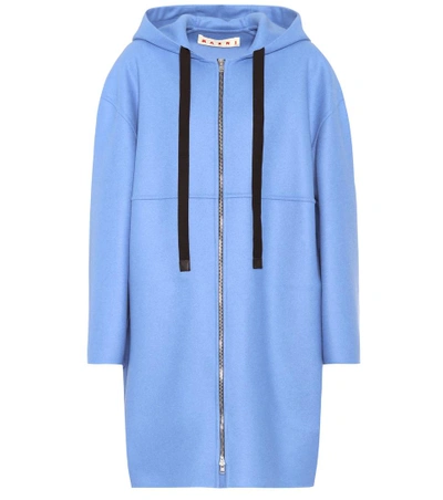 Marni Hooded Jacket In Blue
