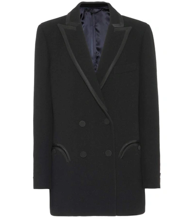 Blazé Milano Everyday Wool Crêpe Blazer In Black