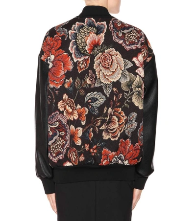 Shop Stella Mccartney Jacquard Bomber Jacket In Multicoloured