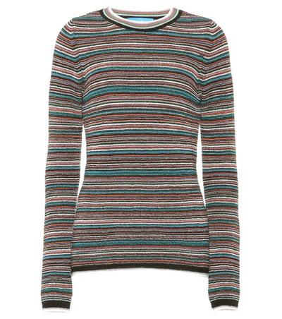 Shop M.i.h. Jeans Striped Wool Sweater In White