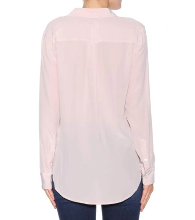 Shop Equipment Slim Signature Silk Shirt In Eostalgia Rose