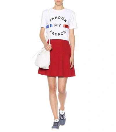 Shop Etre Cecile Printed Cotton T-shirt In White