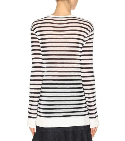 Shop Alexander Wang T Striped Long-sleeved Top In Multicoloured