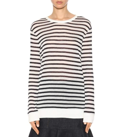 Shop Alexander Wang T Striped Long-sleeved Top In Multicoloured