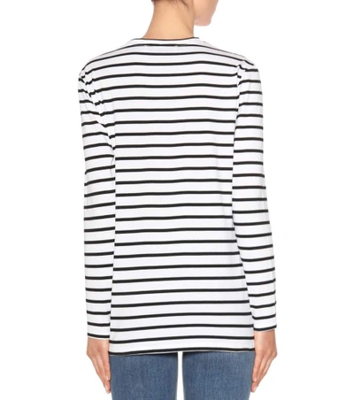 Shop Etre Cecile Striped Long-sleeved Cotton Shirt In Llack Lretoe Stripe