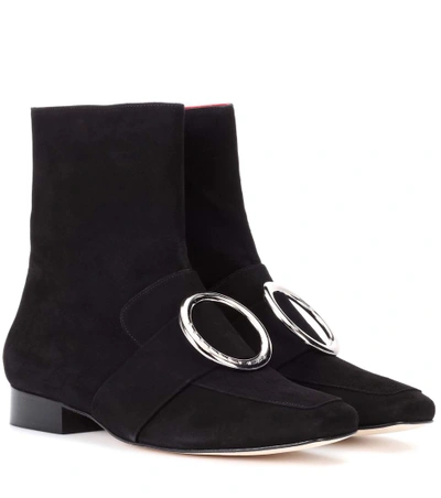 Shop Dorateymur Biturbo Suede Ankle Boots In Black