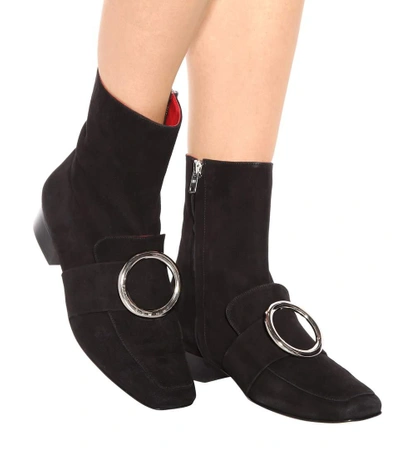 Shop Dorateymur Biturbo Suede Ankle Boots In Black