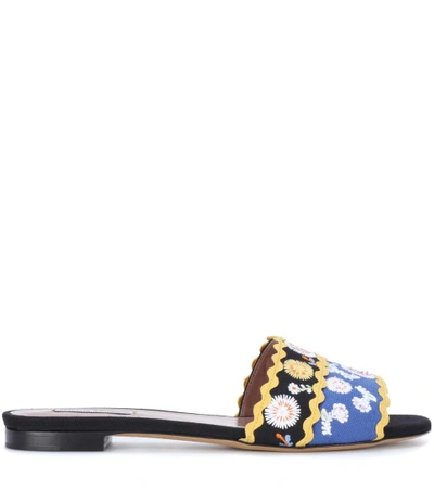 Shop Tabitha Simmons Sprinkles Spain Embroidered Sandals In Llack Mariee Lieee