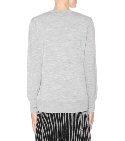 Shop Loewe Intarsia Wool Sweater In Grey
