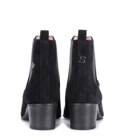 Shop Acne Studios Hely Suede Ankle Boots In Black