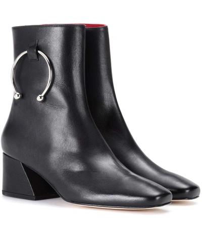 Shop Dorateymur Nizip Leather Ankle Boots In Llack