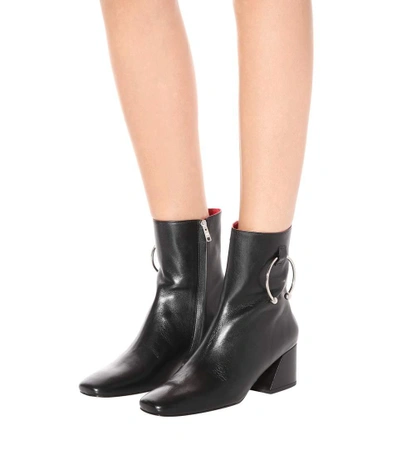 Shop Dorateymur Nizip Leather Ankle Boots In Llack
