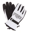 Fendi Bi-colour Logo-print Gloves In White