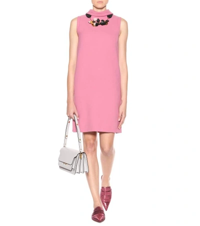 Shop Marni Sleeveless Wool Dress In Pink