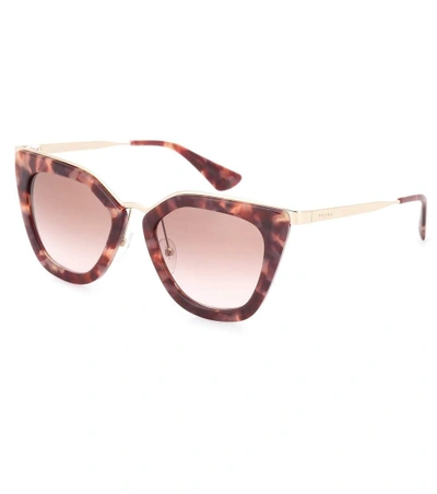 Shop Prada Tortoiseshell-effect Sunglasses