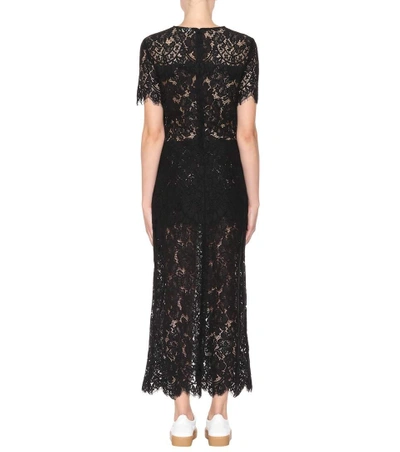 Ganni Duval Lace Dress In Llack | ModeSens