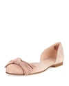 STUART WEITZMAN POMPEI FRINGE BOW D'ORSAY BALLERINA FLAT, ROSE SUEDE