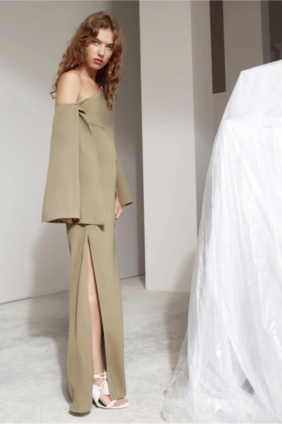 Shop C/meo Collective Beyond Me Full Length Dress In Khaki
