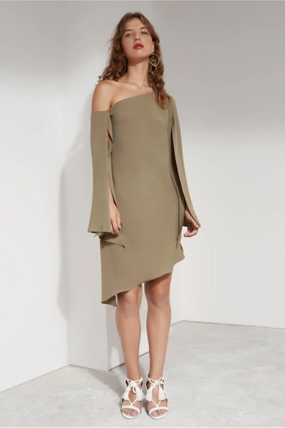 Shop C/meo Collective Beyond Me Dress In Khaki