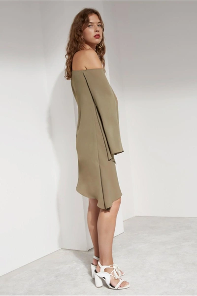 Shop C/meo Collective Beyond Me Dress In Khaki