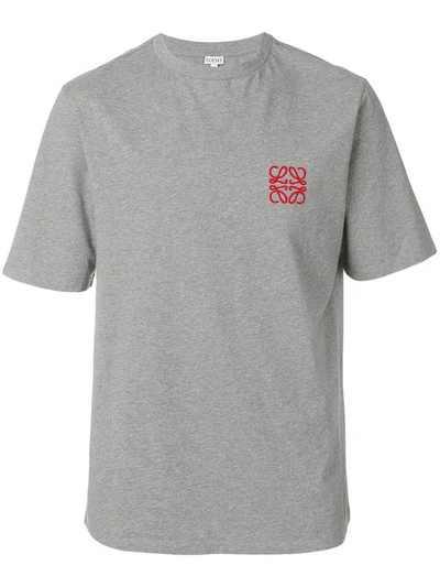 Shop Loewe Embroidered Logo T-shirt