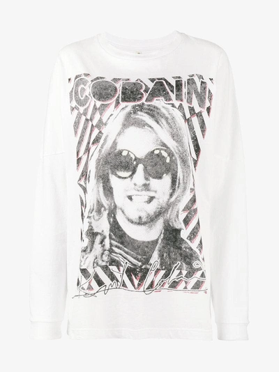 Shop R13 Kurt Cobain Print Oversized T-shirt In White