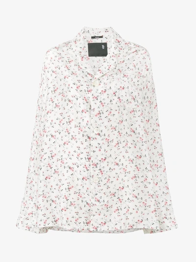 Shop R13 Floral Print Pyjama Top In Beige