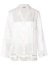 La Perla Silk Long-sleeve Pajama Set In White