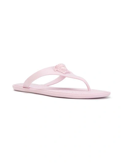 Shop Versace Medusa Palazzo Thong Sandals In Pink