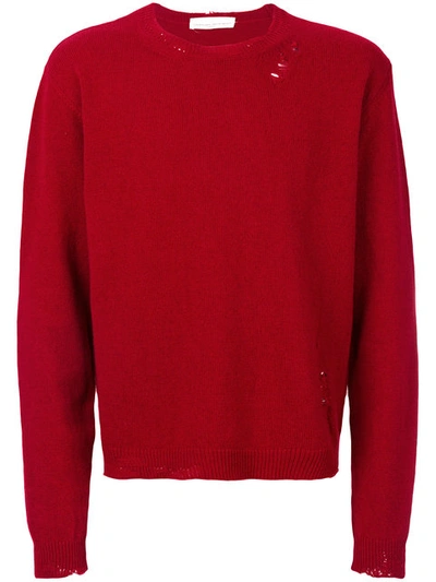 Golden Goose Roberto Sweater In Red Cotton