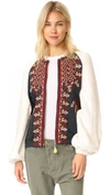 FREE PEOPLE TWO FACED EMBROIDERED JACKET