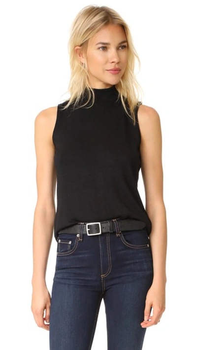 Shop Rag & Bone Thea Mock Neck Top In Black