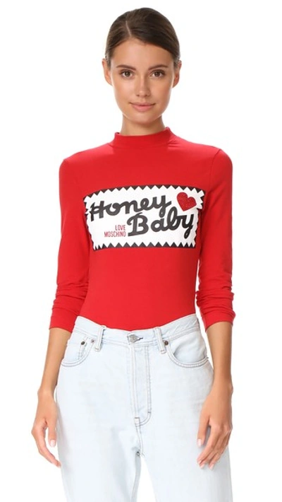 Moschino Tee In Red
