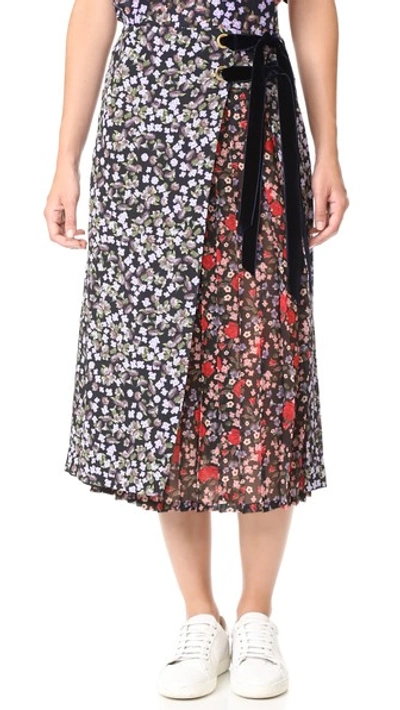 Mother Of Pearl Mittie Skirt In Violets/rosetta