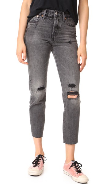 levi's grey wedgie straight jeans