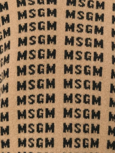 Shop Msgm Logo Intarsia Jumper