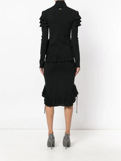 Shop Dsquared2 Ruffled Dress - Black