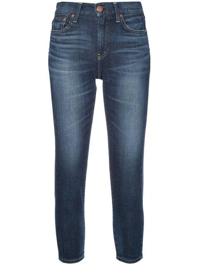 Shop Red Card Cropped Skinny Jeans In Blue